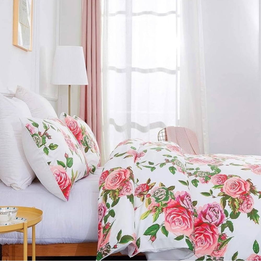 Duvet cover+2 pillow cases flower 🌸 pattern